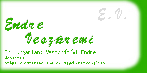 endre veszpremi business card